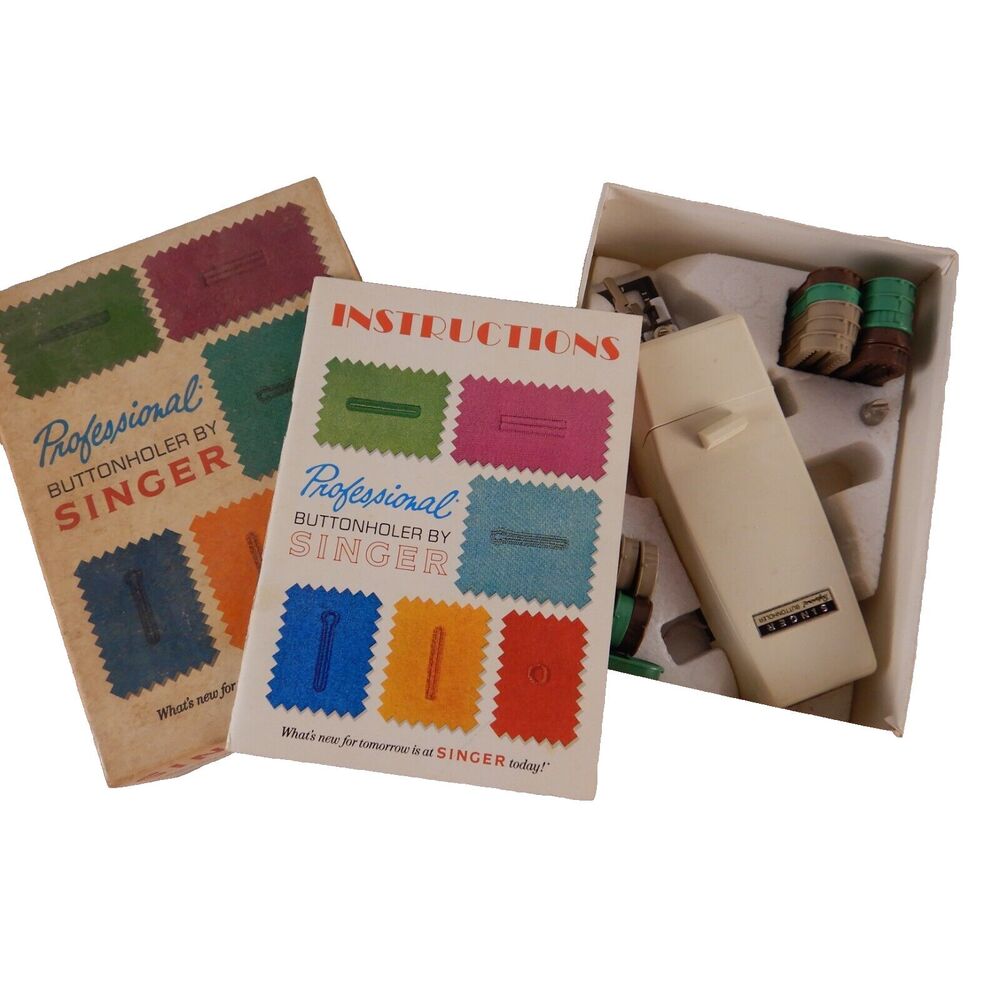 Singer Professional Buttonholer by Singer in box with manual